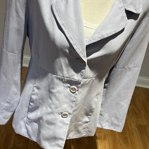 Jones New York faux suede lilac blazer size M - Picture 2 of 12